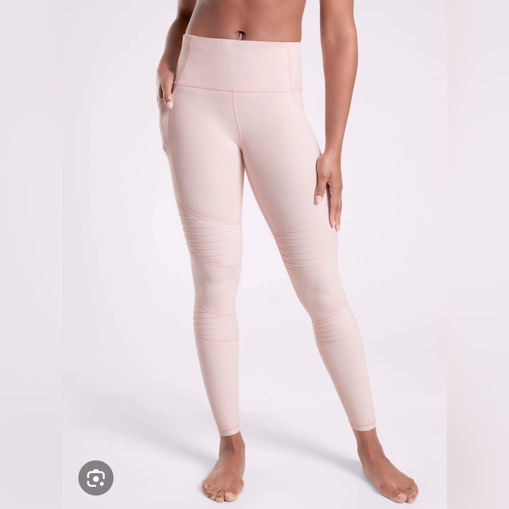 Athleta Inclination Moto Tight Light Pink